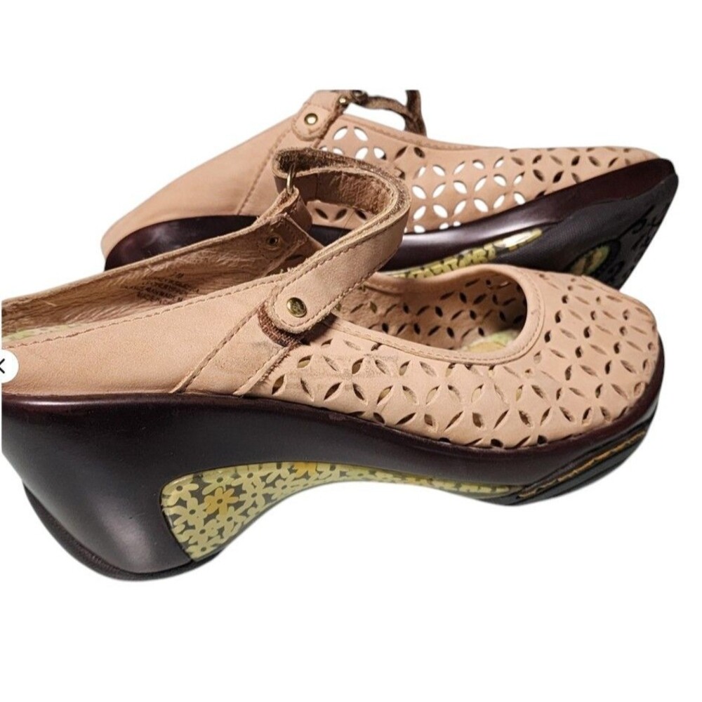 Jambu 'Journey Encore' Wedge Mary Jane Clogs Size 7 Boho Artsy Leather Y2K